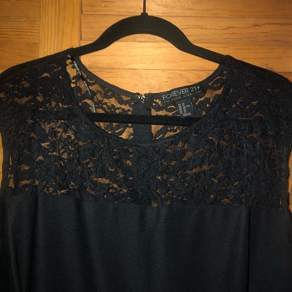 Plus Size Black Cocktail Dress - Picture 3 of 4